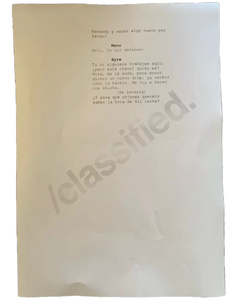 Classified Begins Script 03